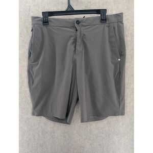 Vuori Men's Performance Shorts Gray Size L Athletic Quick Dry Zip Pocket
